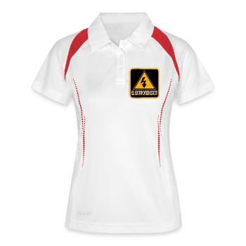 ELEKTRONIKERIN - AUSBILDUNG BERUFE - Frauen Polo atmungsaktiv - Weiß/Navy - Vorne
