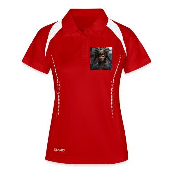 Fantôme Serein - Polo respirant Femme - blanc/marine - Devant