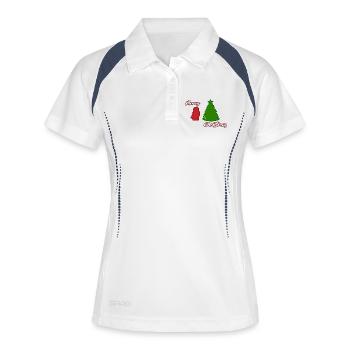 Père Noël - Sapin de Noël - Père Noël - Polo respirant Femme - blanc/marine - Devant