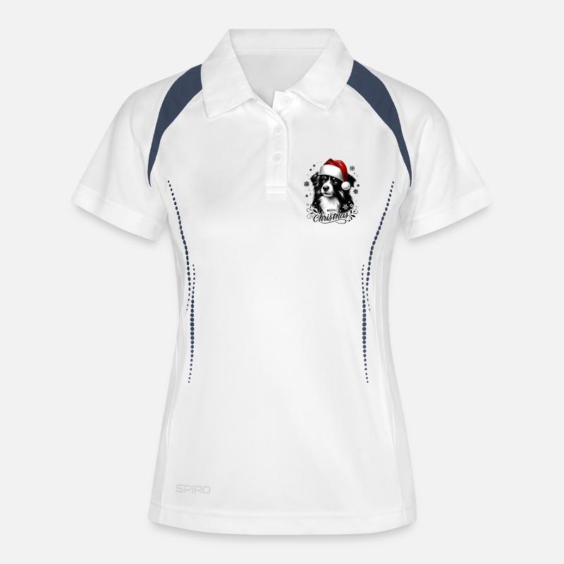 Border Collie Christmas - Affectionate Gift - Women's Polo breathable - white/navy