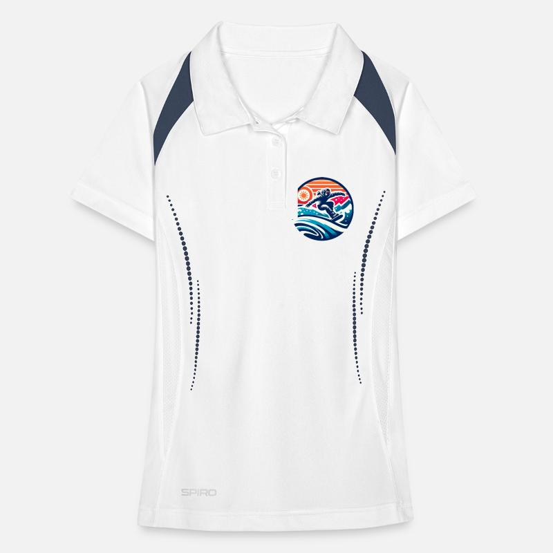 Expression Graphique d'un Snowboarder Polo respirant Femme