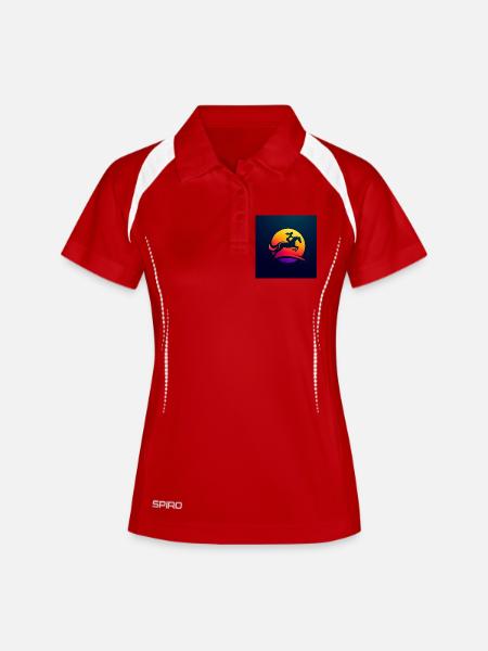 Rider on Horse 1 - Women's Polo breathable - white/navy