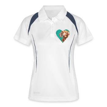Magyar Vizsla Portrait - Women's Polo breathable - white/navy - Front
