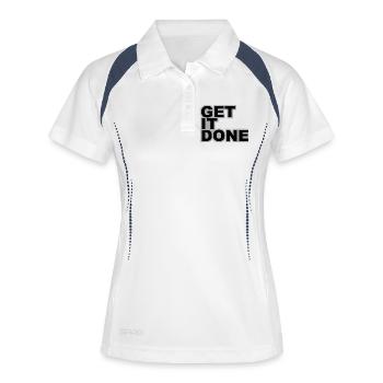 GET IT DONE - Women's Polo breathable - white/navy - Front