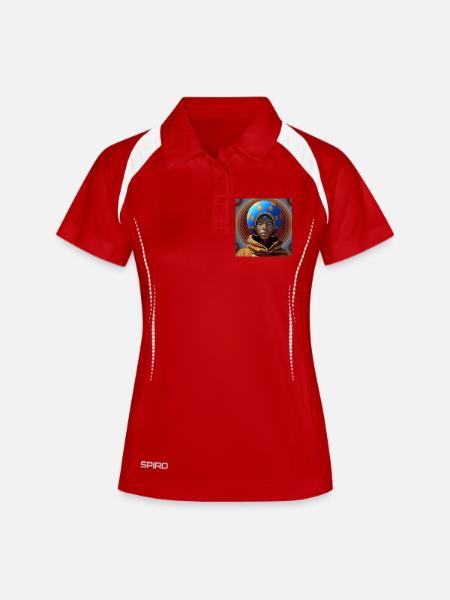 Portrait Woman 02 - Women's Polo breathable - white/navy