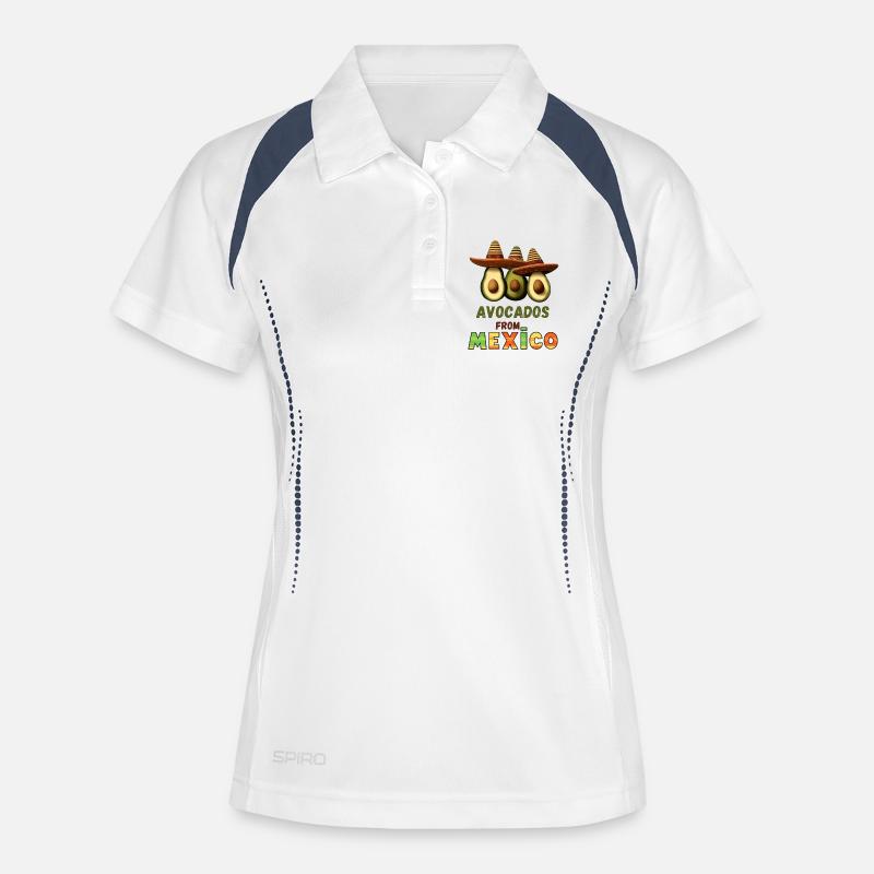Avocado with Mexico - Women's Polo breathable - white/navy