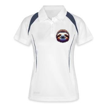 Paresse - Polo respirant Femme - blanc/marine - Devant