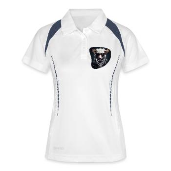 Opossum de roche dure - Polo respirant Femme - blanc/marine - Devant