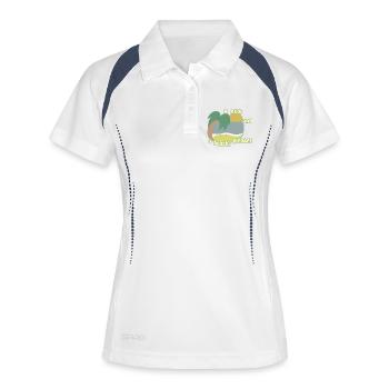 Soleil et plage - Polo respirant Femme - blanc/marine - Devant
