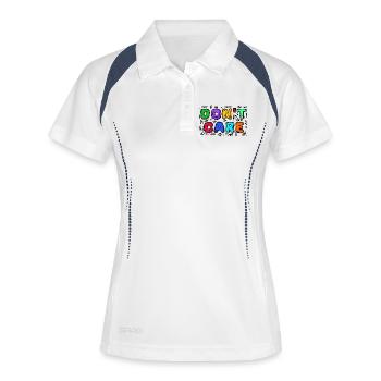 Je ne me soucie pas de la déclaration - Polo respirant Femme - blanc/marine - Devant