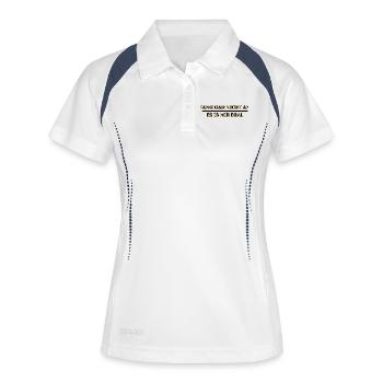 Ist Mir Wurscht Statement Egal Haltung - Frauen Polo atmungsaktiv - Weiß/Navy - Vorne