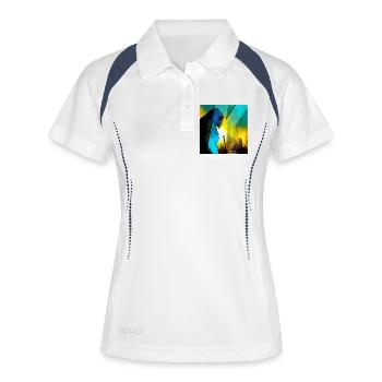 Gorilla 01 - K1 - Frauen Polo atmungsaktiv - Weiß/Navy - Vorne