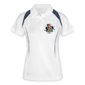 Neon Streetwear Girl  - Women's Polo breathable - white/navy - Front