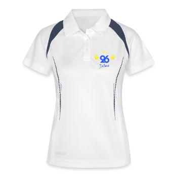 Drôme - Polo respirant Femme - blanc/marine - Devant