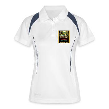 Reggae roots Jamaica - Women's Polo breathable - white/navy - Front