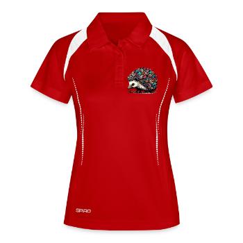 Hérisson - Polo respirant Femme - blanc/marine - Devant