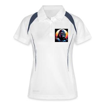 Gorille - Polo respirant Femme - blanc/marine - Devant