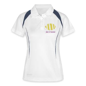 Spice up your day Lemon Lemon Peel - Women's Polo breathable - white/navy - Front