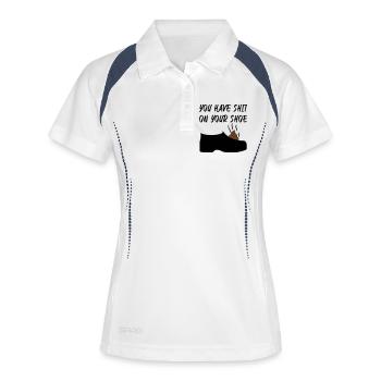 Vous avez de la merde sur votre chaussure - Polo respirant Femme - blanc/marine - Devant