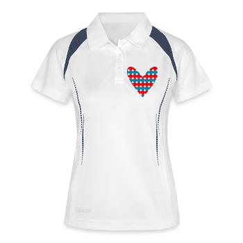 VALENTINSTAG. Junggesellinnenabschied. ICH LIEBE DICH. ICH LIEBE DICH. LIEBE - Frauen Polo atmungsaktiv - Weiß/Navy - Vorne