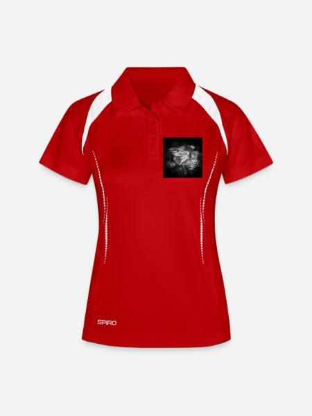 Butterfly Closeup Poster Black and White - Women's Polo breathable - white/navy