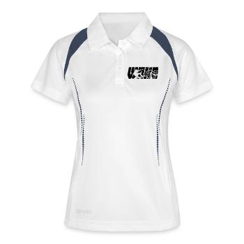Wassersport Stunt Wellenreiten Wakeboard Wasserski - Frauen Polo atmungsaktiv - Weiß/Navy - Vorne