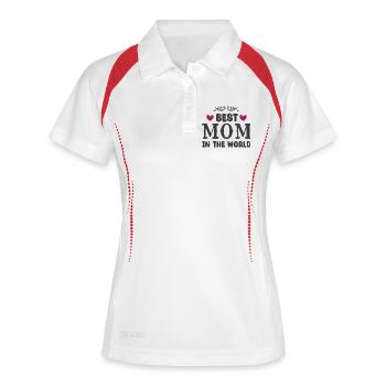 Beste Mama der Welt - Frauen Polo atmungsaktiv - Weiß/Navy - Vorne