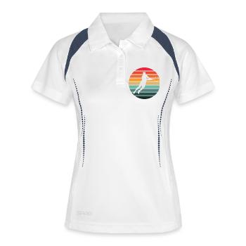 Tennis - Women's Polo breathable - white/navy - Front