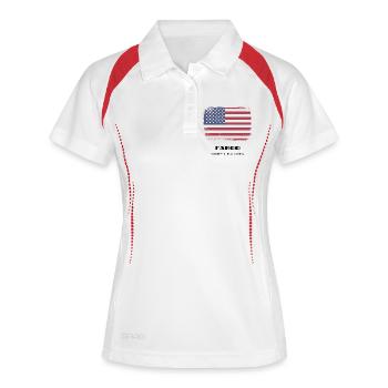 Fargo, North Dakota, USA - Frauen Polo atmungsaktiv - Weiß/Navy - Vorne