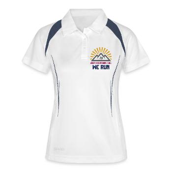 Trail Runners - Quand la montagne vous appelle - We Run - Polo respirant Femme - blanc/marine - Devant