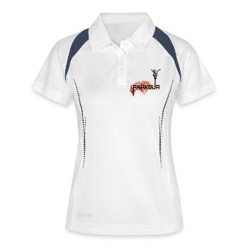 Parkour Ninja - couleur - Polo respirant Femme - blanc/marine - Devant