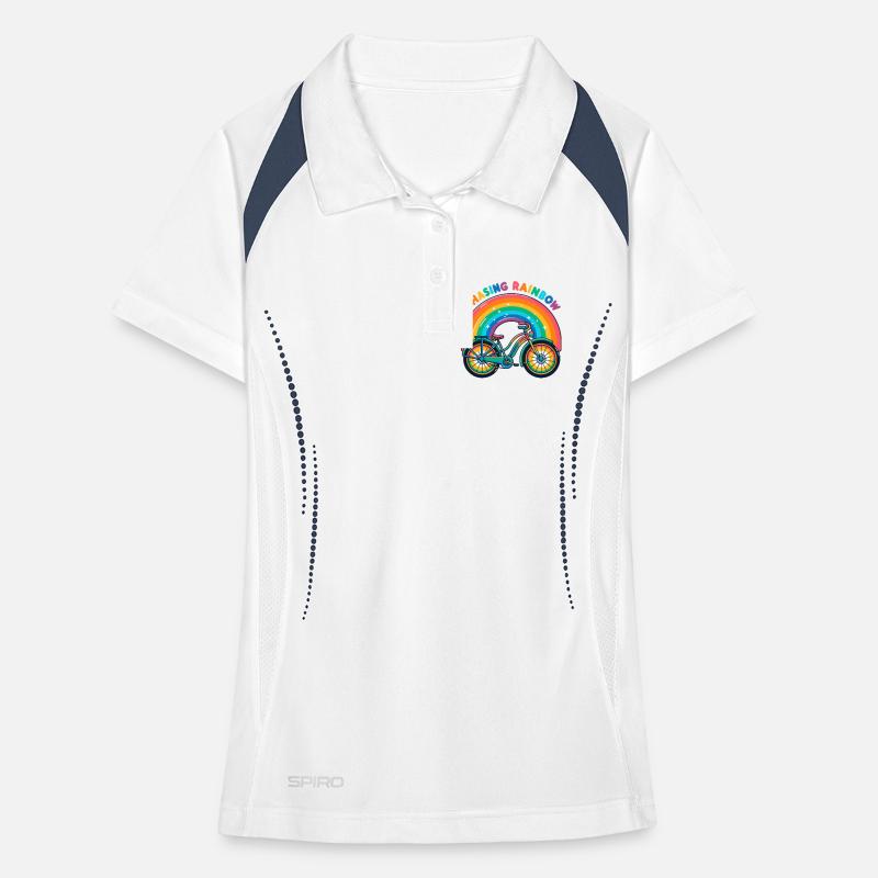 Conception de vélo Chasing Rainbow Polo respirant Femme