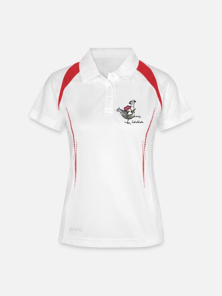 RIKELS First Year School Chicken for the School Cone - Women's Polo breathable - white/navy