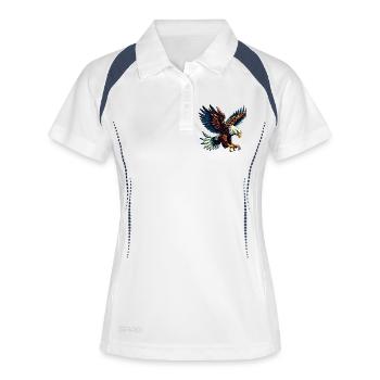 Aigle - Polo respirant Femme - blanc/marine - Devant