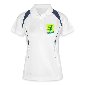 Moselle - Frauen Polo atmungsaktiv - Weiß/Navy - Vorne