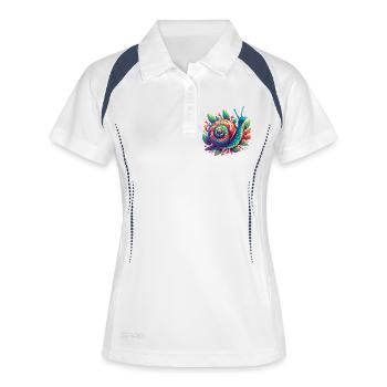 Snail - Women's Polo breathable - white/navy - Front