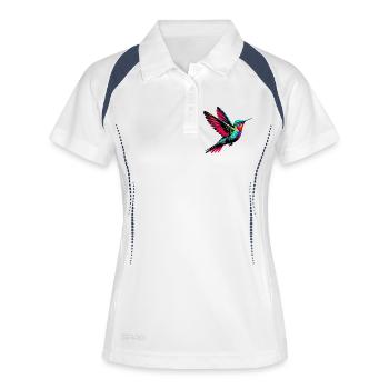Hummingbird - Women's Polo breathable - white/navy - Front