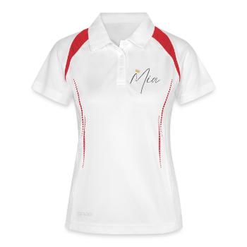 Mia Princess Crown Girl Aesthetic Shirt - Women's Polo breathable - white/navy - Front