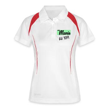 granny - Women's Polo breathable - white/navy - Front