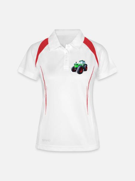 Tractor Deutz 13006 - Women's Polo breathable - white/navy
