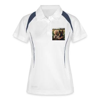 Art du berger allemand - Polo respirant Femme - blanc/marine - Devant