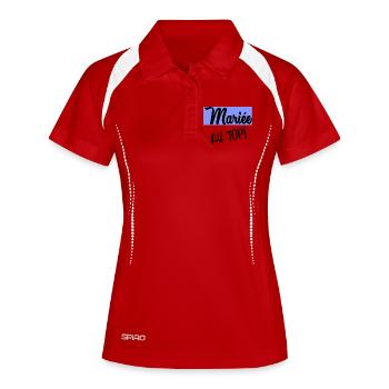 MARIEE. FUTURE MARIEE. EVJF. TEAM. TEAM MARIEE - Polo respirant Femme - blanc/marine - Devant