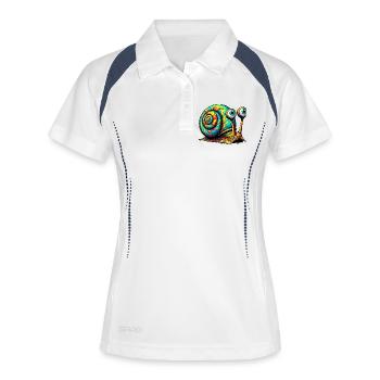 Snail - Women's Polo breathable - white/navy - Front