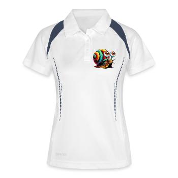 Snail - Women's Polo breathable - white/navy - Front