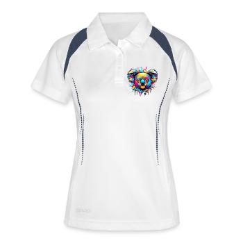 Koala - Frauen Polo atmungsaktiv - Weiß/Navy - Vorne