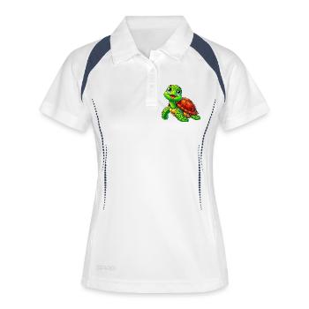 Turtle - Women's Polo breathable - white/navy - Front