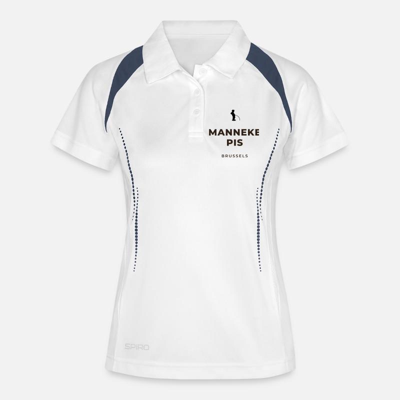 Manneken Piss Brussels - Women's Polo breathable - white/navy