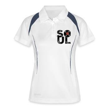 Soul vintage - Polo respirant Femme - blanc/marine - Devant