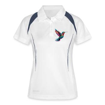 Colibri - Polo respirant Femme - blanc/marine - Devant