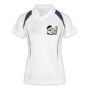 Loutre artistique - Joie du peintre - Polo respirant Femme - blanc/marine - Devant